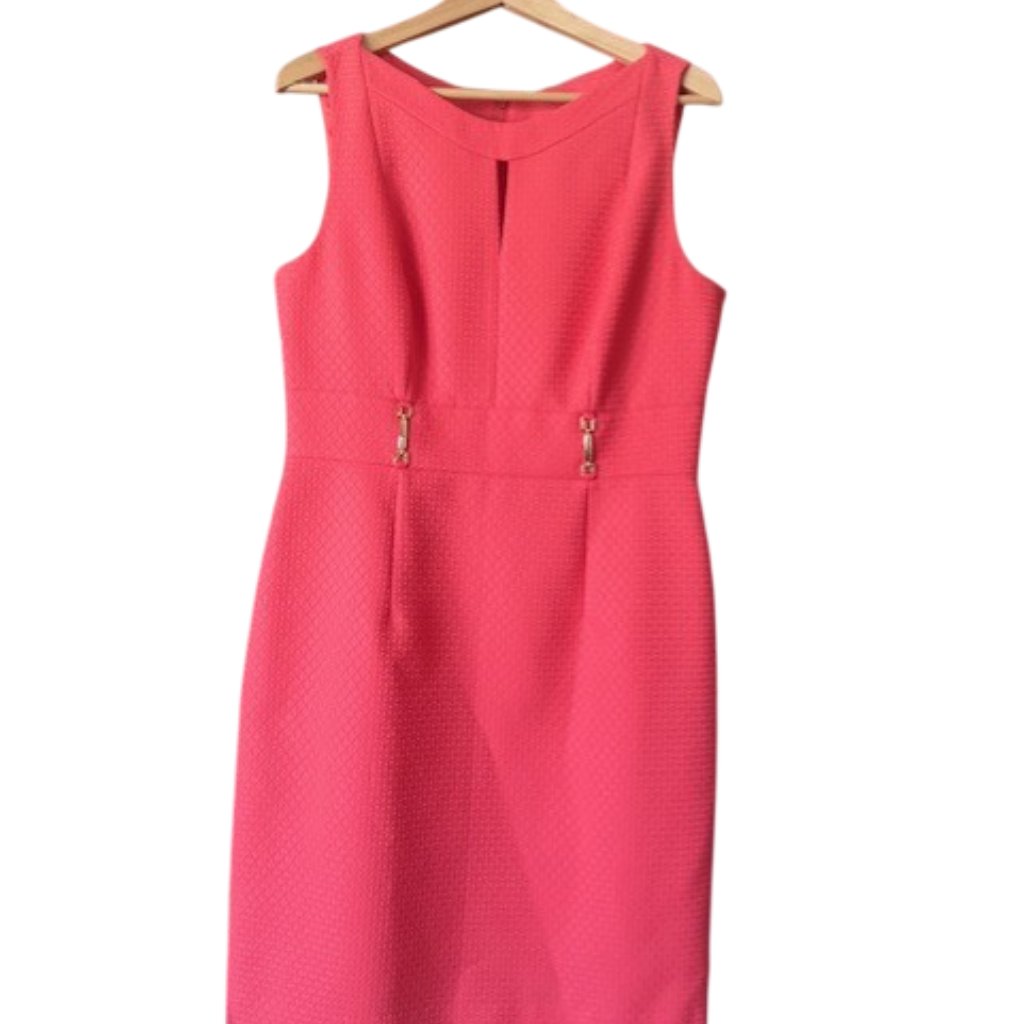 Tahari Arthur S Levine Coral Dress Size 10 Nwt